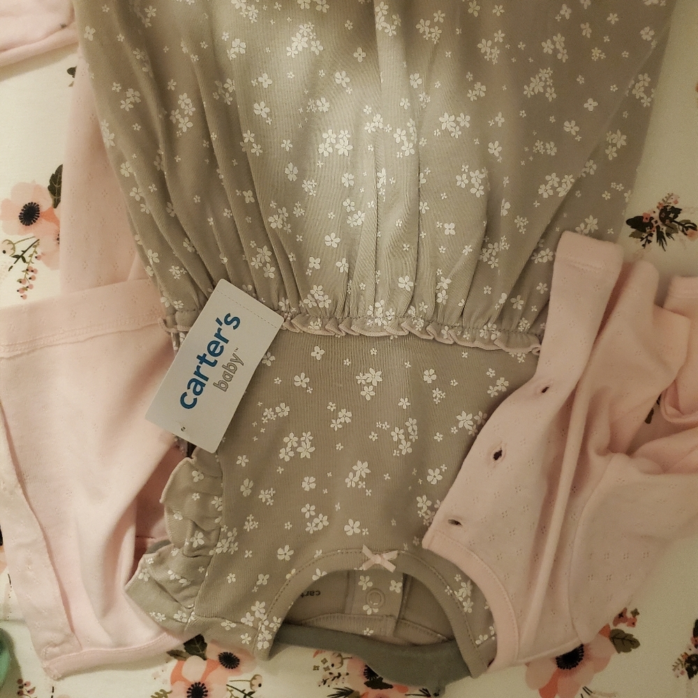 Two new carter's dresses with Sweaters